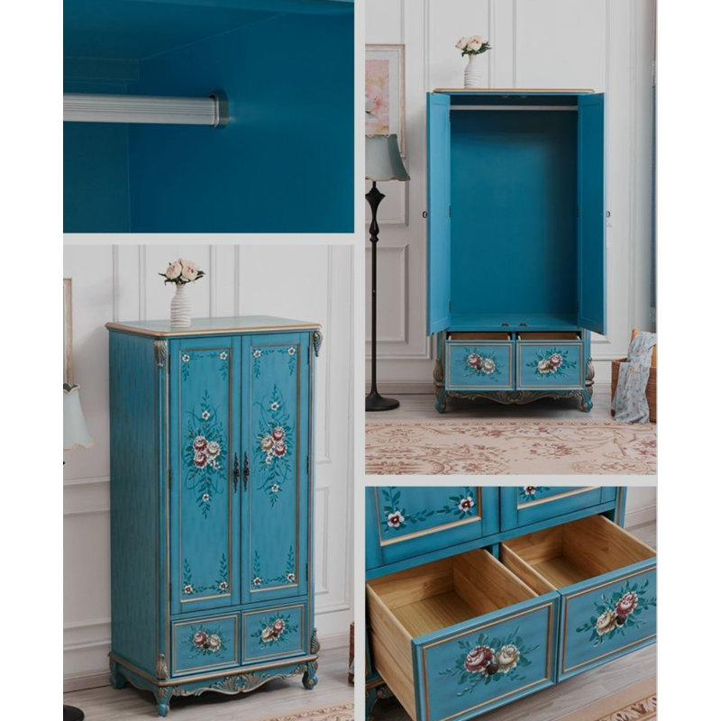 marlao Retro Painted Wardrobe | Wayfair